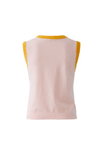 Sleeveless Knit Top - Pink & Orange