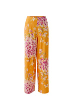 Wide-Leg Orange Print Trousers