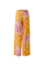 Wide-Leg Orange Print Trousers