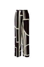 Brown Wide-Leg Printed Trousers