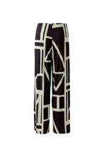 Brown Wide-Leg Printed Trousers