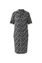Printed Shirt Dress – Monochrome Geometric