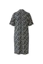 Printed Shirt Dress – Monochrome Geometric