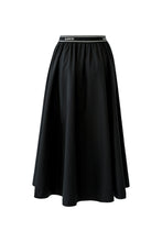 Full Midi Skirt with Cream Waistband