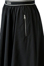 Full Midi Skirt with Cream Waistband