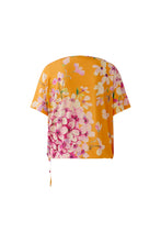 Printed Tie-Hem Top - Orange