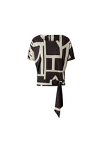 Printed Tie-Detail Top
