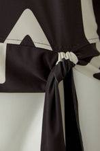 Printed Tie-Detail Top