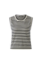 Striped Sleeveless Knit Top