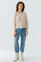 Soft Pink Striped Knit Jumper