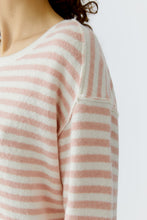 Soft Pink Striped Knit Jumper