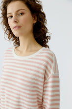 Soft Pink Striped Knit Jumper