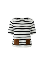Black & White Stripe Knit Top