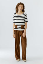 Black & White Stripe Knit Top