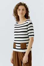 Black & White Stripe Knit Top