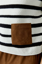 Black & White Stripe Knit Top