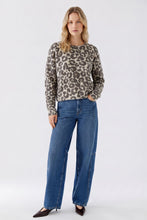 Neutral Leopard Print Knit Jumper