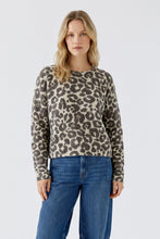Neutral Leopard Print Knit Jumper