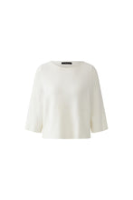 Ivory Relaxed Three-Quarter Sleeve Knit