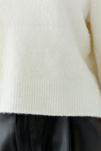 Ivory Relaxed Three-Quarter Sleeve Knit