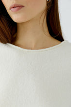 Ivory Relaxed Three-Quarter Sleeve Knit