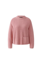 Textured Knit Jumper with Pocket - Rose