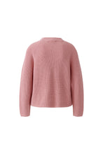 Textured Knit Jumper with Pocket - Rose