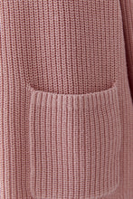 Textured Knit Jumper with Pocket - Rose