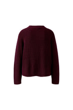 Textured Knit Jumper with Pocket - Berry
