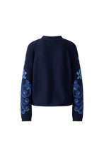Navy Ornate Knit Jumper