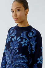 Navy Ornate Knit Jumper