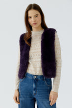 OUI Faux Fur Knitted Waistcoat