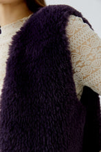 OUI Faux Fur Knitted Waistcoat