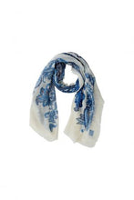 Blue Paisley Print Scarf
