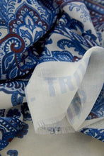 Blue Paisley Print Scarf