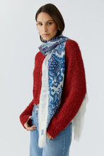 Blue Paisley Print Scarf