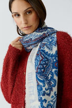 Blue Paisley Print Scarf