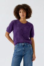 Cashmere Short Sleeve Knit - Purple