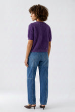 Cashmere Short Sleeve Knit - Purple