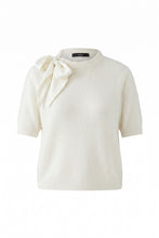 Bow Detail Short Sleeve Knit - Gardenia