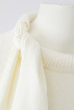 Bow Detail Short Sleeve Knit - Gardenia