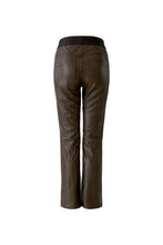 Chocolate Faux Leather Trousers