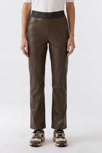 Chocolate Faux Leather Trousers