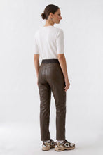 Chocolate Faux Leather Trousers