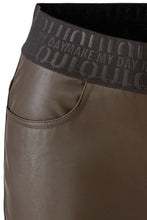 Chocolate Faux Leather Trousers