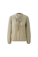Shimmer Tie-Neck Blouse - Stone