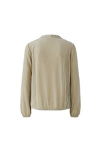 Shimmer Tie-Neck Blouse - Stone