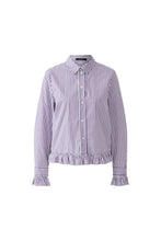 Lilac Stripe Frill Hem Shirt