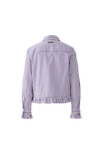 Lilac Stripe Frill Hem Shirt