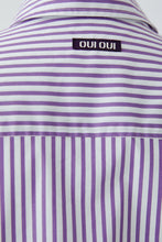 Lilac Stripe Frill Hem Shirt